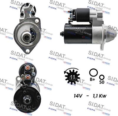 Sidat S12BH0294A2 - Стартер autozip.com.ua