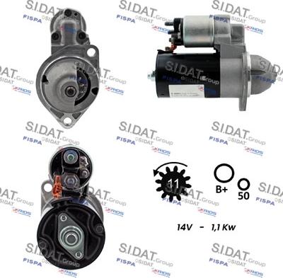 Sidat S12BH0294 - Стартер autozip.com.ua