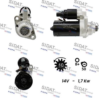 Sidat S12BH0249A2 - Стартер autozip.com.ua