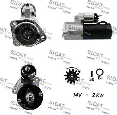 Sidat S12BH0246A2 - Стартер autozip.com.ua