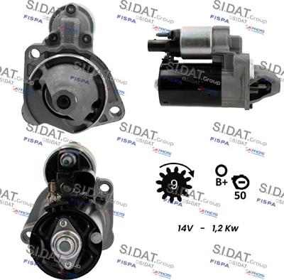 Sidat S12BH0248 - Стартер autozip.com.ua
