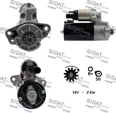 Sidat S12BH0252 - Стартер autozip.com.ua