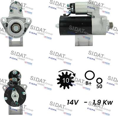 Sidat S12BH0260A2 - Стартер autozip.com.ua