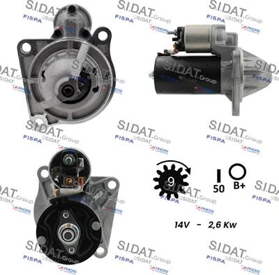 Sidat S12BH0263 - Стартер autozip.com.ua