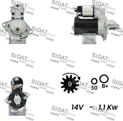 Sidat S12BH0206A2 - Стартер autozip.com.ua