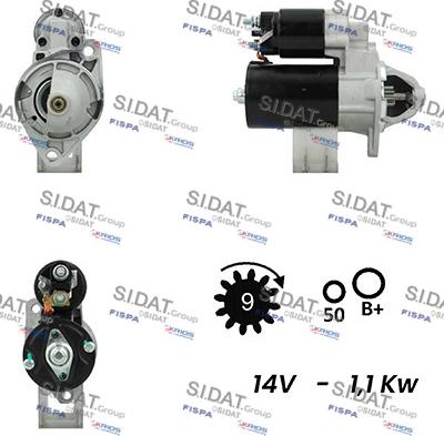 Sidat S12BH0202A2 - Стартер autozip.com.ua