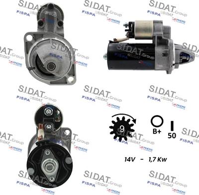 Sidat S12BH0234 - Стартер autozip.com.ua