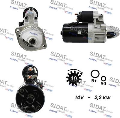 Sidat S12BH0271A2 - Стартер autozip.com.ua