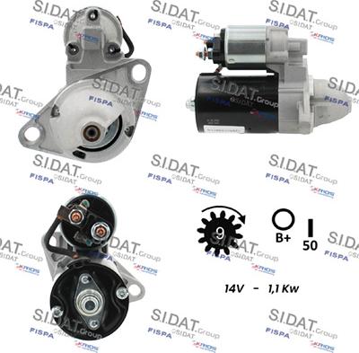 Sidat S12BH0794A2 - Стартер autozip.com.ua