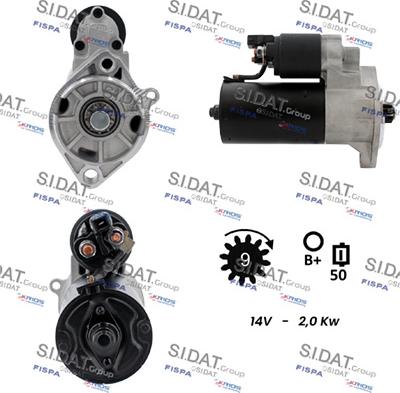 Sidat S12BH0797A2 - Стартер autozip.com.ua