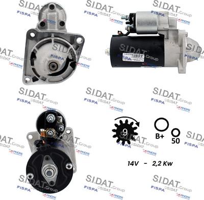 Sidat S12BH0789A2 - Стартер autozip.com.ua