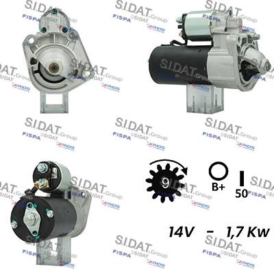 Sidat S12BH0739A2 - Стартер autozip.com.ua