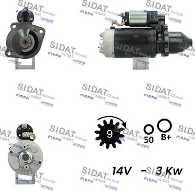 Sidat S12BH0736A2 - Стартер autozip.com.ua