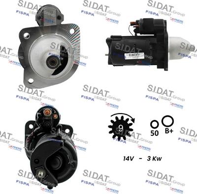 Sidat S12BH0736 - Стартер autozip.com.ua