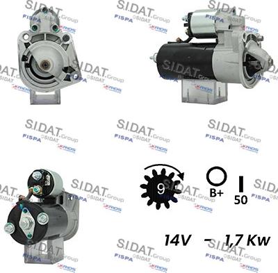 Sidat S12BH0738A2 - Стартер autozip.com.ua