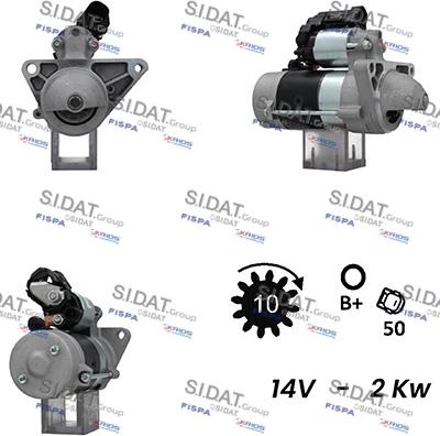 Sidat S12DE0590A2 - Стартер autozip.com.ua