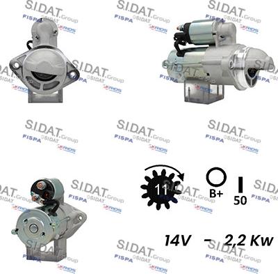 Sidat S12DR0560A2 - Стартер autozip.com.ua