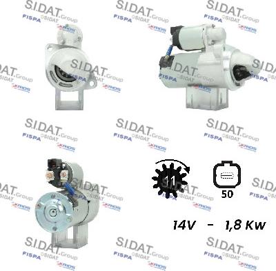 Sidat S12DR0563A2 - Стартер autozip.com.ua