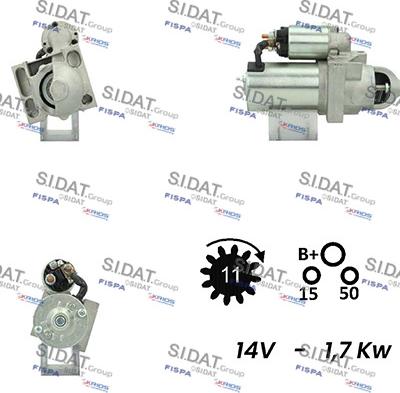 Sidat S12DR0307A2 - Стартер autozip.com.ua