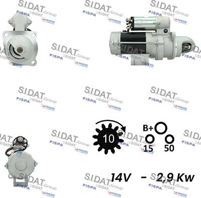 Sidat S12DR0749A2 - Стартер autozip.com.ua