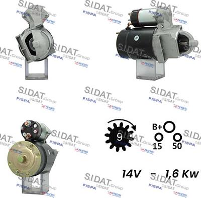 Sidat S12DR0748A2 - Стартер autozip.com.ua