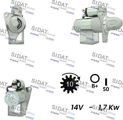 Sidat S12DR0754A2 - Стартер autozip.com.ua