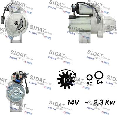 Sidat S12DR0761A2 - Стартер autozip.com.ua