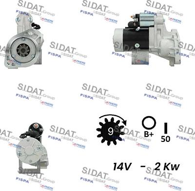 Sidat S12HT0568A2 - Стартер autozip.com.ua