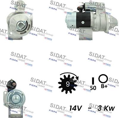 Sidat S12HT0508A2 - Стартер autozip.com.ua