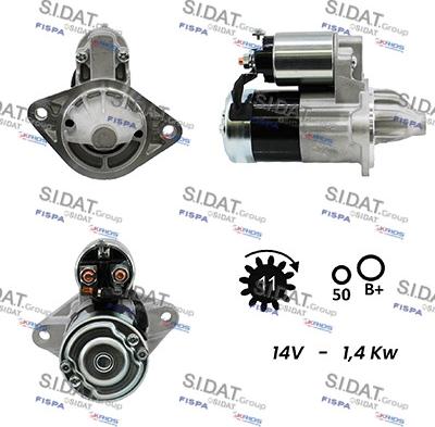 Sidat S12HT0531A2 - Стартер autozip.com.ua