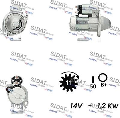 Sidat S12HT0080 - Стартер autozip.com.ua