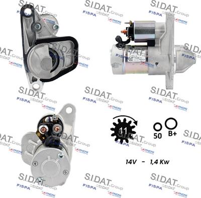 Sidat S12HT0865 - Стартер autozip.com.ua