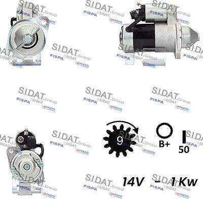 Sidat S12HT0319A2 - Стартер autozip.com.ua