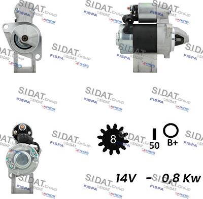 Sidat S12HT0764 - Стартер autozip.com.ua