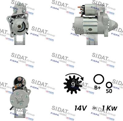 Sidat S12MA0659A2 - Стартер autozip.com.ua