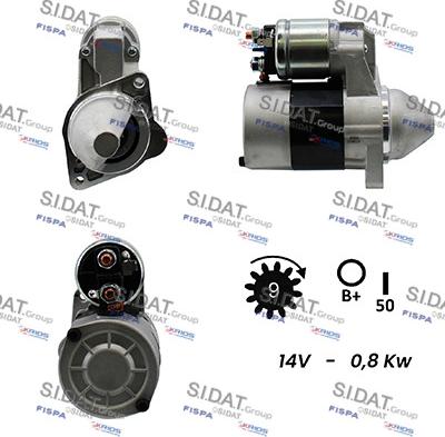 Sidat S12MA0050A2 - Стартер autozip.com.ua