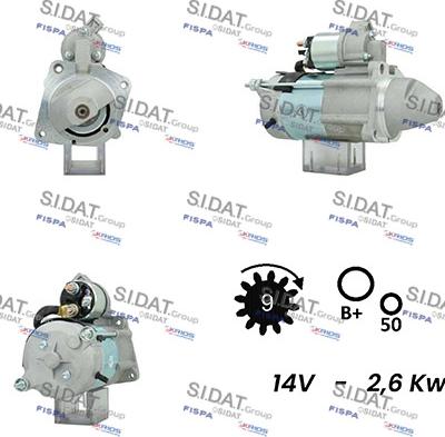 Sidat S12MA0146A2 - Стартер autozip.com.ua