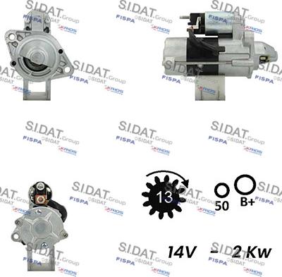 Sidat S12MH0405 - Стартер autozip.com.ua