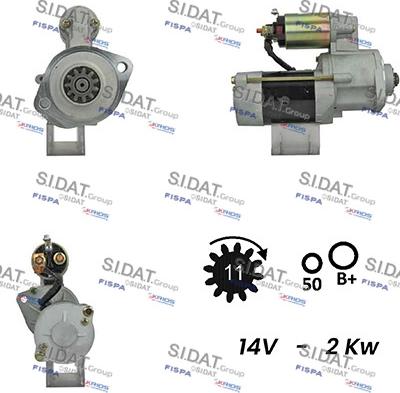 Sidat S12MH0410A2 - Стартер autozip.com.ua