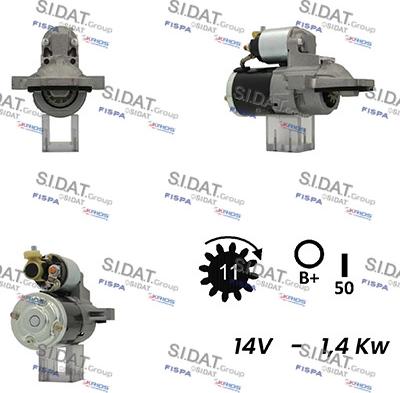 Sidat S12MH0544A2 - Стартер autozip.com.ua