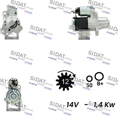 Sidat S12MH0540A2 - Стартер autozip.com.ua