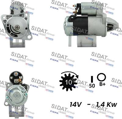 Sidat S12MH0542A2 - Стартер autozip.com.ua