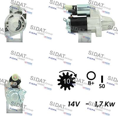 Sidat S12MH0525A2 - Стартер autozip.com.ua