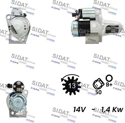 Sidat S12MH0571A2 - Стартер autozip.com.ua