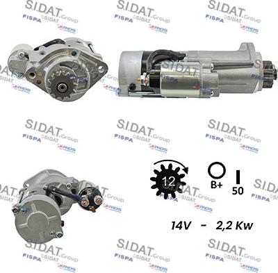 Sidat S12MH0162A2 - Стартер autozip.com.ua