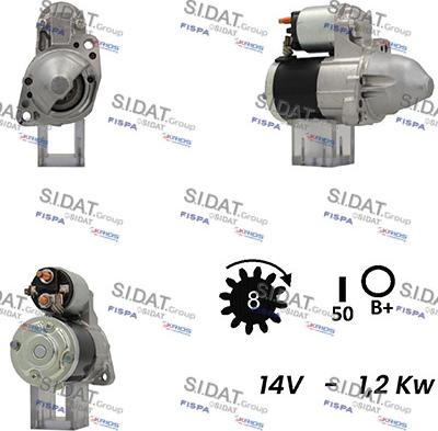 Sidat S12MH0395A2 - Стартер autozip.com.ua