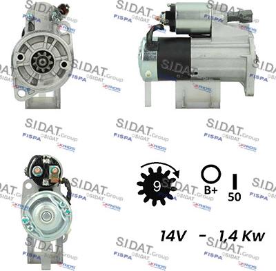 Sidat S12MH0332A2 - Стартер autozip.com.ua