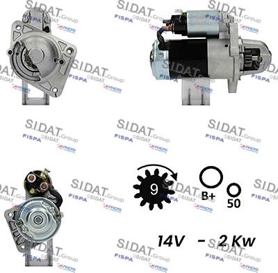 Sidat S12MH0329A2 - Стартер autozip.com.ua