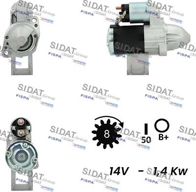 Sidat S12MH0328A2 - Стартер autozip.com.ua