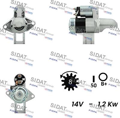 Sidat S12MH0219A2 - Стартер autozip.com.ua